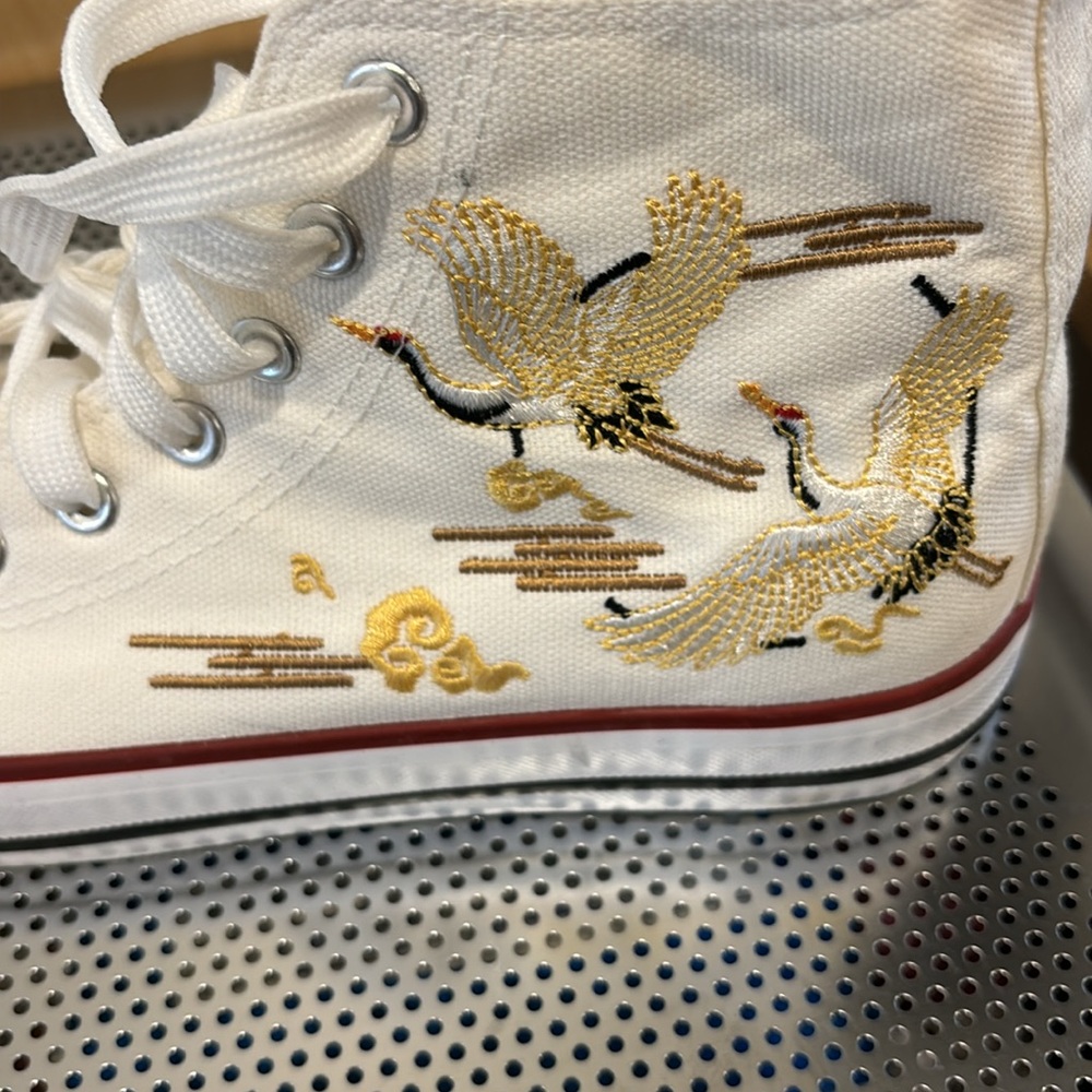 Embroidered High Top Sneakers